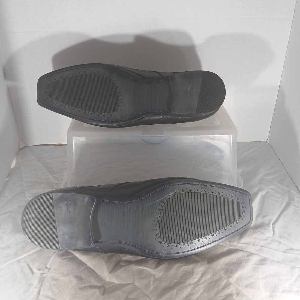 Kenneth Cole Select Your Role Oxford 12M Black Leather Square Toe Dress Shoes - Picture 8 of 10